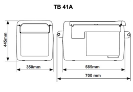 Kompresorová autolednička Indel B TB41 BLACK OFF , 12/24V 40 litrů