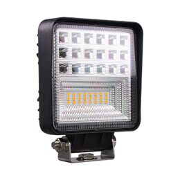 LED světlo hranaté bílé/oranžové, 42x3W, ECE R10