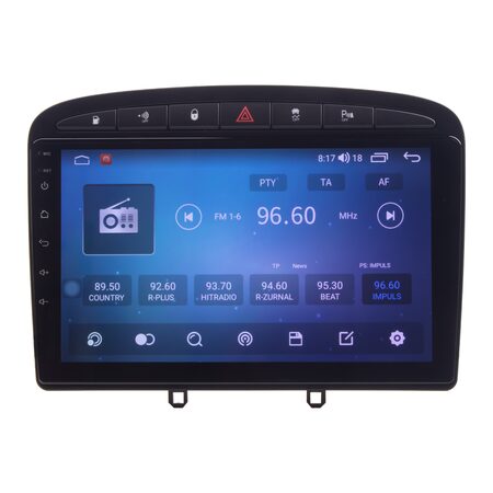Autorádio pro Peugeot 308, 408 s 9" LCD, Android, WI-FI, GPS, CarPlay, Bluetooth, 4G, 2x U