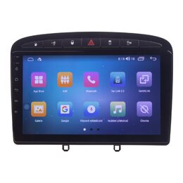 Autorádio pro Peugeot 308, 408 s 9" LCD, Android, WI-FI, GPS, CarPlay, Bluetooth, 4G, 2x U