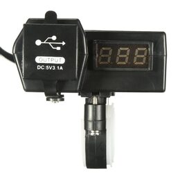 2x USB nabíječka s voltmetrem na motocykl