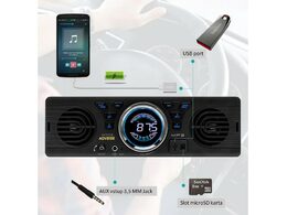 1DIN autorádio Bluetooth/USB/SD/AUX, s vestavěnými reproduktory