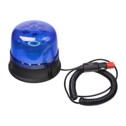 LED maják, 12-24V, 24xLED modrý, magnet, ECE R65
