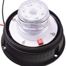 LED maják, 12-24V, 24xLED červený, pevná montáž, ECE R65