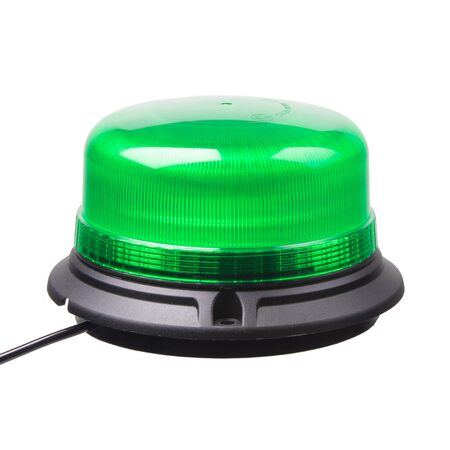LED maják, 12-24V, 36xLED zelený, magnet, ECE R10