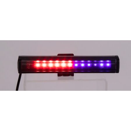 Gumové výstražné LED světlo vnější, modro-červené, 12V, 150mm