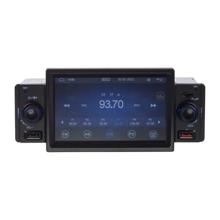 1DIN autorádio s 5" LCD/3x USB/SD/Bluetooth/CarPlay/AndroidAuto