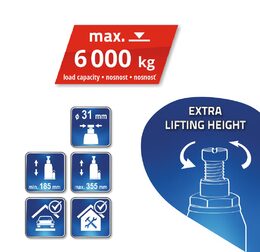 Hever hydraulický 6 t TÜV EN 1494:2000+A1