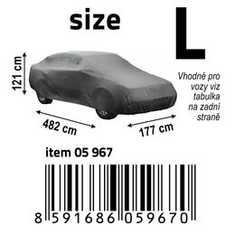 Autoplachta FULL L 482x177x121cm NYLON