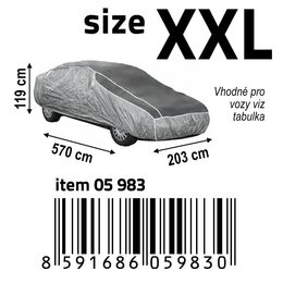 Autoplachta proti krupobití XXL (570×203×119cm)
