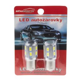 BA15S bílá, 12SMD Samsung + 3W Osram 10-30V