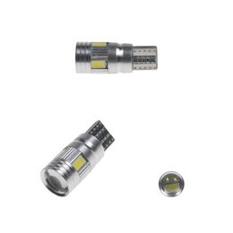 LED žárovka 12V T10 bílá, 6SMD Osram s čočkou
