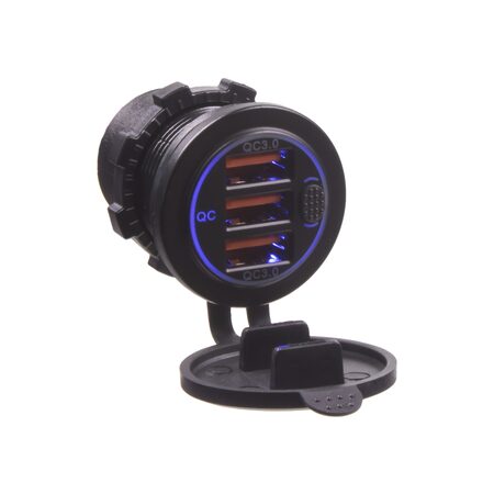 3x USB zásuvka 12/24V, QC3.0 (QuickCharge)