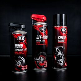 K2 ROAD DRY CHAIN LUBE 400 ml - suché mazivo na řetězy motocyklů