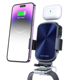 Univerzální QI držák pro iPhone/Airpods/Apple watch motoricky ovládaný