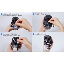 Univerzální QI držák pro iPhone/Airpods/Apple watch motoricky ovládaný