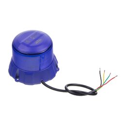 Robustní modrý LED maják, modrý hliník, 48W, ECE R65