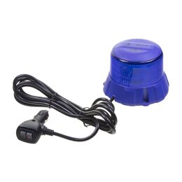Robustní modrý LED maják, modrý hliník, 48W, ECE R65