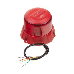 Robustní červený LED maják, červ.hliník, 48W, ECE R65