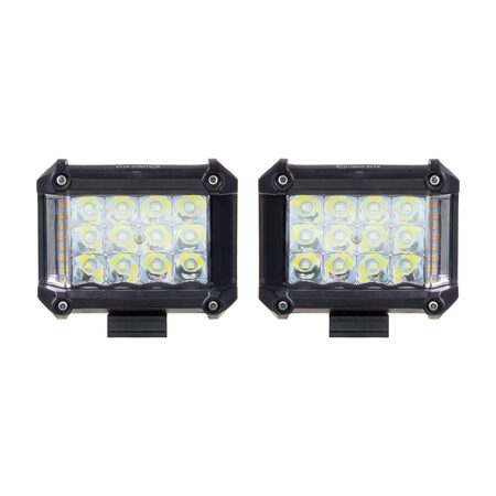LED světla obdélníková bílé/oranžové, 19W, 19xLED, ECE R10, 2ks