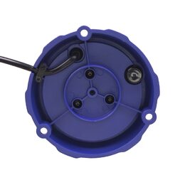 Robustní modrý LED maják, modrý hliník, 96W, ECE R65