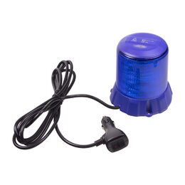 Robustní modrý LED maják, modrý hliník, 96W, ECE R65
