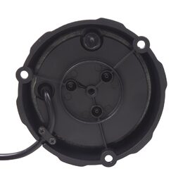 Robustní modrý LED maják, černý hliník, 96W, ECE R65