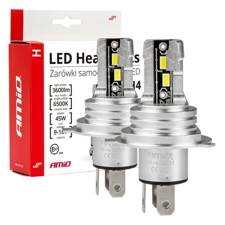 LED autožárovky H4 bílá, 9-18V, 2225 lm - 2 ks