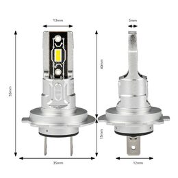 LED autožárovky H7 bílá, 9-32V, 2225 lm - 2 ks