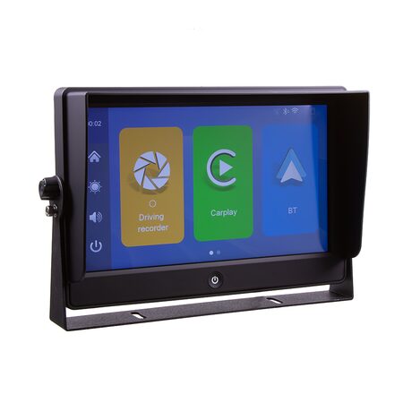 AHD monitor 10" s kvadrátorem a s 4x4PIN vstupy, DVR, s Apple CarPlay, Android auto, Bluet