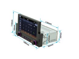 1DIN autorádio s 6,2" LCD/3x USB/Bluetooth/CarPlay/AndroidAuto/Mirrorlink