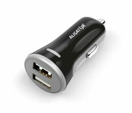 Chytrá nabíječka do auta ALIGATOR 3.4A, 2x USB, smart IC, černá, včetně USB kabelu 2A