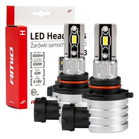 LED autožárovky HB3 bílá, 9-18V, 2225 lm - 2 ks