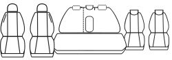 Autopotahy Opel Zafira A FL, 7 míst, od r. 2003-2005, antracit