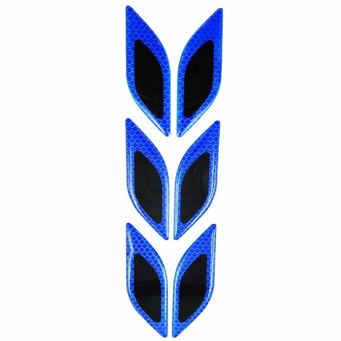 Samolepící deflektory reflexní modré - 6ks