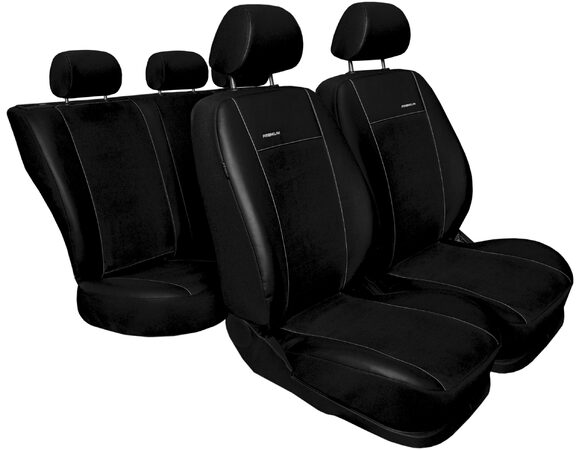 Autopotahy Škoda Fabia II, Eco kůže + alcantara černé