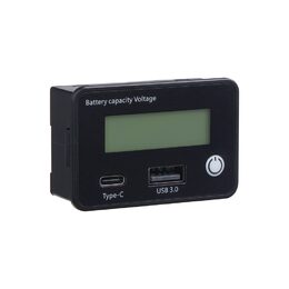 Indikátor baterie 8-30V s USB/USB-C zásuvkou