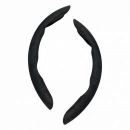 Potah na volant semišový černý 37-39 cm