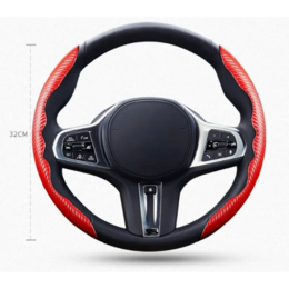 Potah na volant carbon bílý 37-39 cm