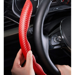 Potah na volant carbon červený 37-39 cm