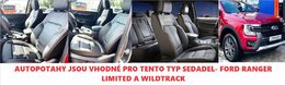 Autopotahy FORD RANGER II, LIMITED, WILDTRACK, od r. 2023, AUTHENTIC VELVET ORIGINÁL