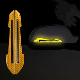 Samolepící dekory na zrcátka-reflexní žluté