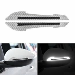 Samolepící dekory na zrcátka-reflexní bílé