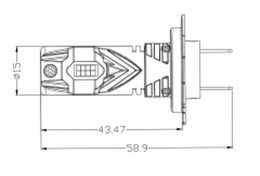 LED H7 bílá, 9-18V, 5400LM
