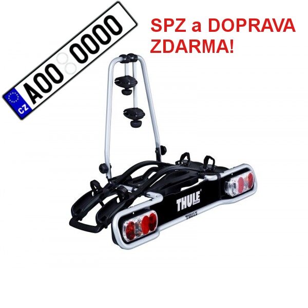 Nosič kol na tažné zařízení Thule EuroRide 940 pro 2 kola SPZ a DOPRAVA ZDARMA