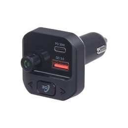 Bluetooth/MP3/FM modulátor bezdrátový s SD portem do CL s 3D stereo, USB-C / USB QC3.0