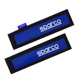 Návleky na bezpečnostní pásy SPARCO modré 24x6,5cm