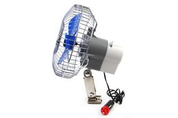 Ventilátor do auta otočný kovový na klip 17,5 cm - 24V