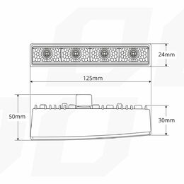 Světla pro denní svícení (DRL), 12-24V, 125x24x47 mm