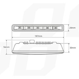 Světla pro denní svícení (DRL) 12-24V, 187x23,5x46 mm